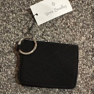 NWT Brand new, never used Vera Bradley black quilted Campus Double ID